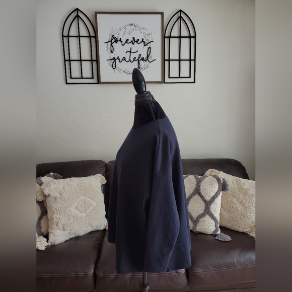 Oska Long Sleeve Lagenlook Pullover Sweater Women's Size 0 Retro Classic In Navy - Picture 10 of 11